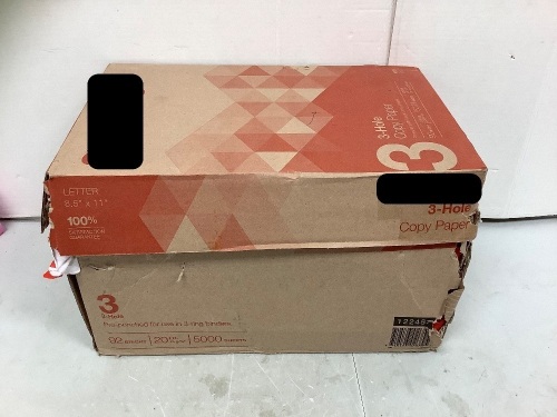 5,000 Sheets 3-Hole Copy Paper, E-Commerce Return - Lot 99