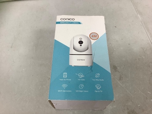 Conico Wireless IP Camera, Powers Up, Appears New - Lot 383