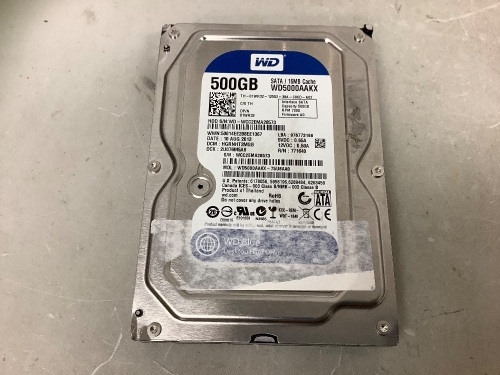 500GB Desktop Hard Drive, E-Commerce Return - Lot 408