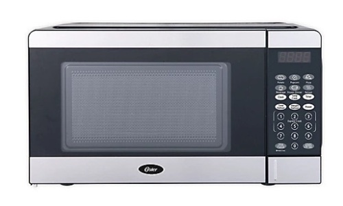 Oster 0.7 cu. ft. Microwave, Missing Tray, Powers Up, Appears New - Lot 94
