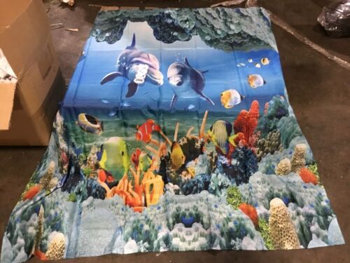 Lot Of (100) Ocean Themed Shower Curtains. - Lot 74