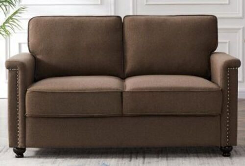 Modern Polyester/Polyester Blend Brown Living Room Set - Lot 116
