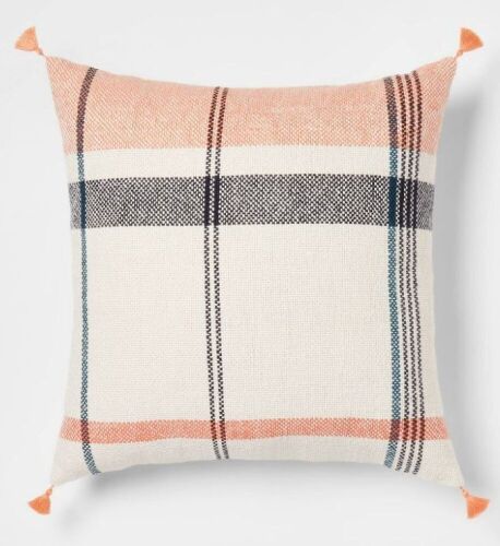Case of (3) Oversized Woven Plaid Square Throw Pillows - Lot 321