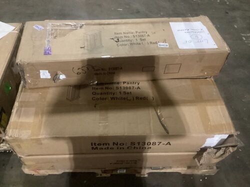 Lot of (6) White Pantrys. - Lot 360