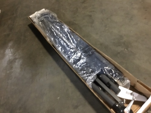 Solar LED Offset Hanging Patio Umbrella w/ Crank Tilt Adjustment - 10ft  - Lot 532