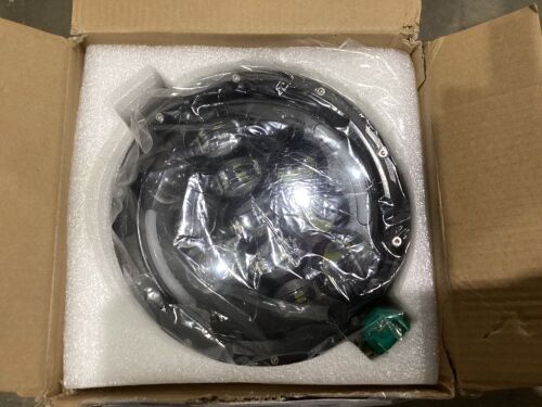 7 Inch Round LED Headlight Halo Angle Eyes For Jeep Wrangler, 1997-2017 - Lot 978