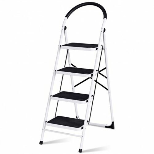 Folding Heavy Duty Industrial Lightweight 4 Step Ladder - Lot 470