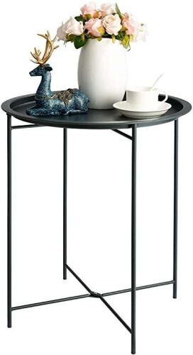 Folding Tray Metal Side Table. - Lot 481
