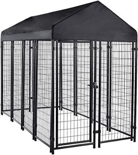 Welded Outdoor Wire Crate Kennel, Large (102 x 48 x 72 Inches) - Lot 214