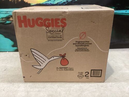 Huggies Special Delivery Baby Diapers, 180 pack, size 2.  - Lot 446