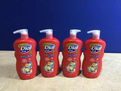 Lot of (4) Dial Kids Bursting Apple Rapids Body + Hair Wash, 24 fl oz - Lot 412