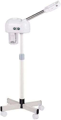 AceFox Professional Ozone Facial Steamer with Hot Mist Function, Standing Facial Steamer on Wheels, Adjustable Height and 360° Swivel Nozzle - Lot 656