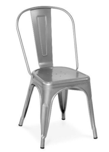 Set of 4 Stacking Modern Industrial Metal Dining Chairs - Lot 220