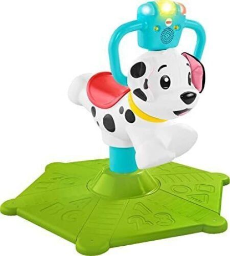 Fisher-Price Bounce and Spin Puppy, Stationary Musical Ride-On Toy - Lot 173