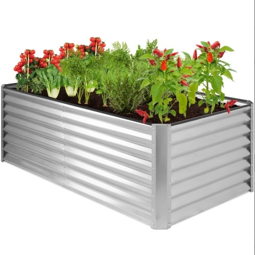 Outdoor Metal Raised Garden Bed for Vegetables, Flowers, Herbs - 6x3x2ft  - Lot 278