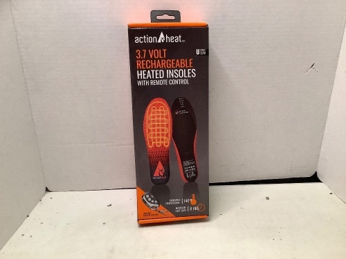 Action Heat Rechargeable Heated Insoles, Powers On, Appears New