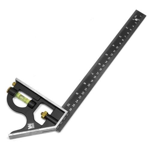 12-Inch Aluminum Combination Square with Bubble Level - Lot 49