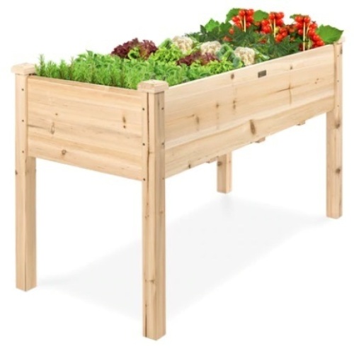 Elevated Wood Garden Planter Stand - Lot 294