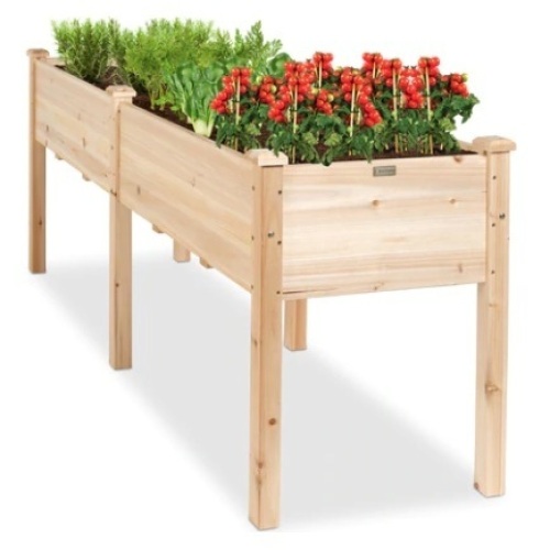 Elevated Wood Garden Planter Stand, 72x24x30in - Lot 295