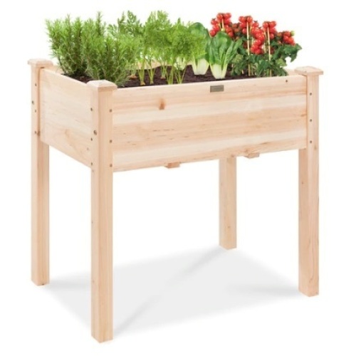 Elevated Wood Garden Planter Stand - Lot 299