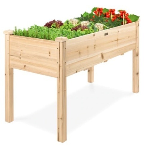 Elevated Wood Garden Planter Stand, 48x24x30in - Lot 367