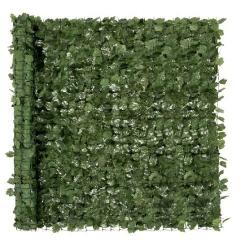 Outdoor Faux Ivy Privacy Screen Fence, Green, 94x59in - Lot 377