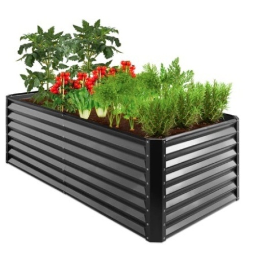 Outdoor Metal Raised Garden Bed, 6x3x2ft - Lot 380