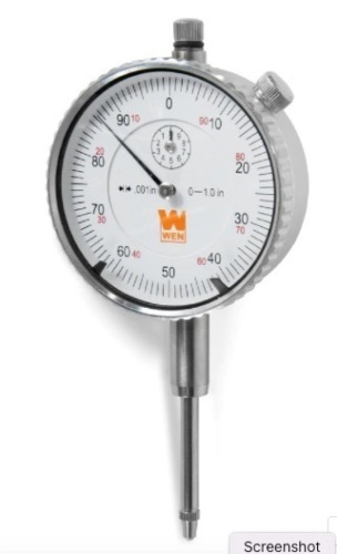 WEN 1-Inch Precision Dial Indicator with .001-Inch Resolution, Model 10702 - Lot 202