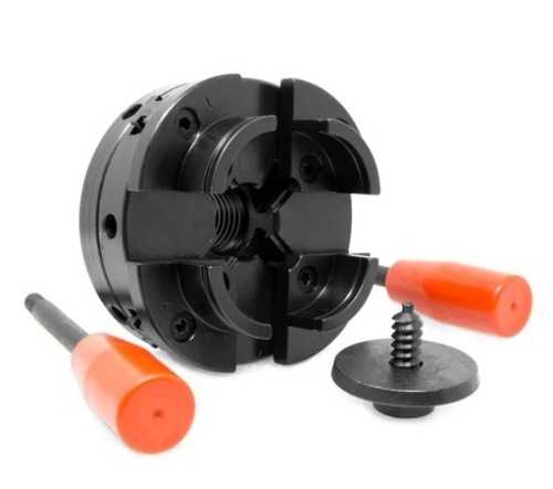 WEN, 4-Inch 4-Jaw Self-Centering Lathe Chuck Set with 1-Inch x 8TPI Thread, LA4444 - Lot 203