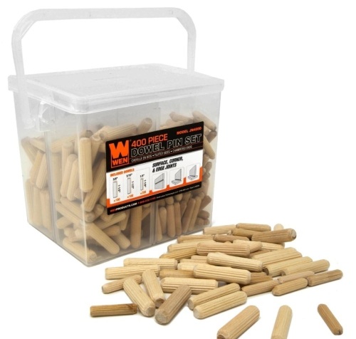 WEN 400-Piece Fluted Dowel Pin, Variety Bucket - Lot 215