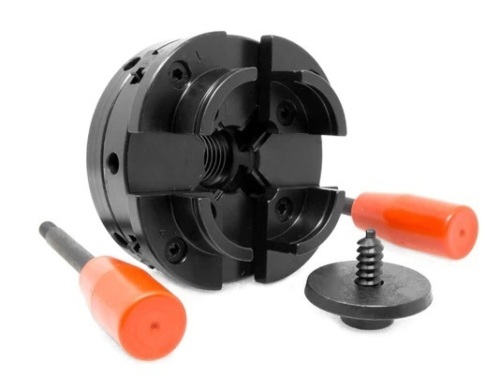 WEN 4-Inch 4-Jaw Self-Centering Lathe Chuck Set with 1-Inch x 8TPI Thread - Lot 218