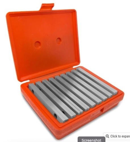 WEN 18-Piece Precision-Ground 1/4-Inch Parallel Sets with Case - Lot 225