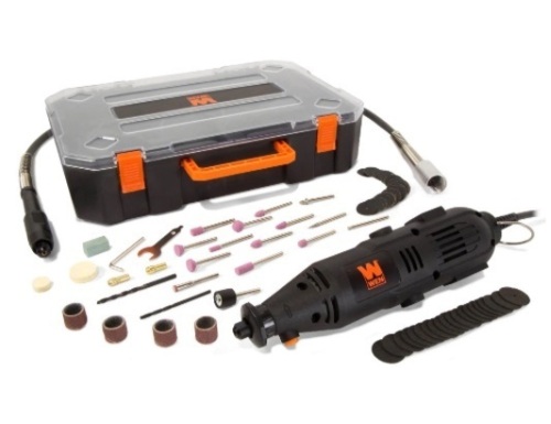 WEN 1-Amp Variable Speed Rotary Tool with 100+ Accessories, Carrying Case and Flex Shaft - Lot 232