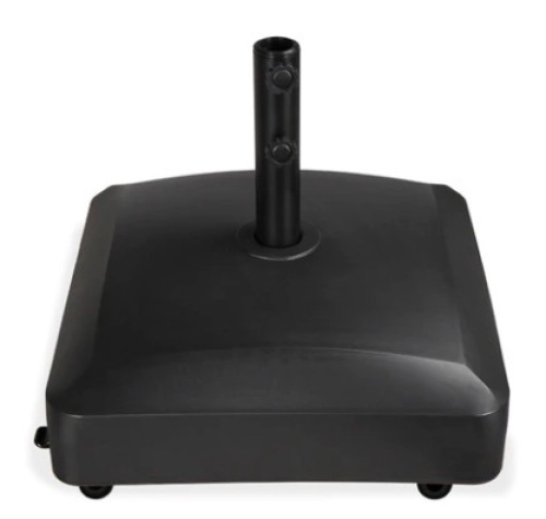Fillable Mobile Umbrella Base Stand w/ 4 Wheels, 2 Locks, 123lb Capacity - Lot 242