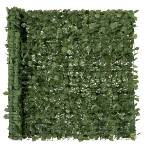 Outdoor Faux Ivy Privacy Screen Fence, Green, 94x59in - Lot 256