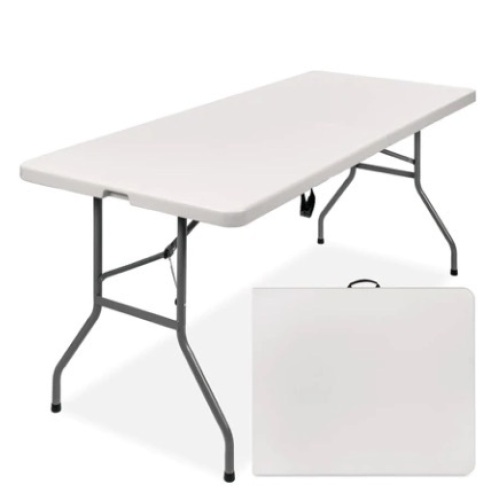 6ft Portable Folding Plastic Dining Table w/ Handle, Lock - Lot 303