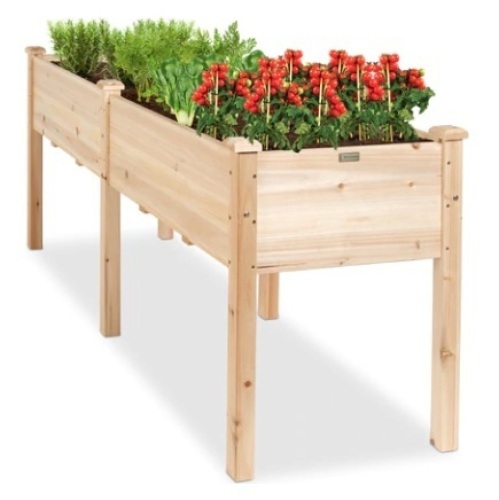 Elevated Wood Garden Planter Stand, 72x24x30in - Lot 315