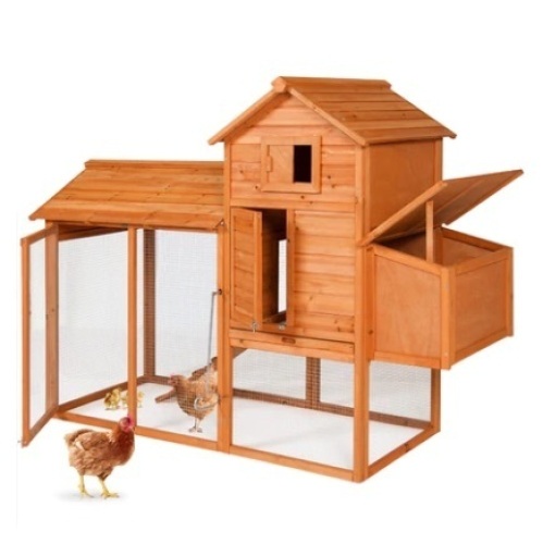 Multi-Level Wooden Chicken Coop, 80in - Lot 329
