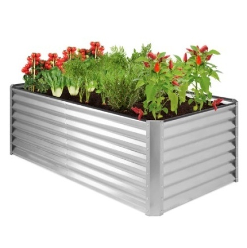 Outdoor Metal Raised Garden Bed, 6x3x2ft - Lot 358