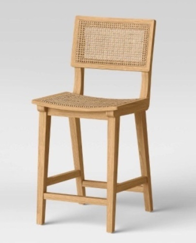Project 62 Tormod Backed Cane Counter Height Barstool, Natural - Lot 417