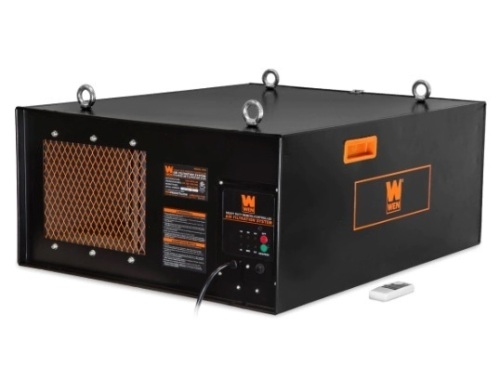 WEN 3417 3-Speed Remote-Controlled Industrial-Strength Air Filtration System (556/702/1044 CFM) - Lot 437