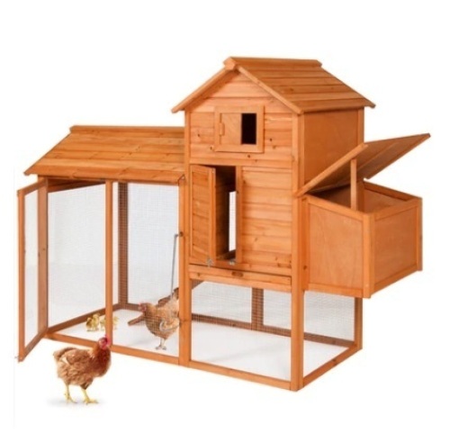 Multi-Level Wooden Chicken Coop, 80in - Lot 442
