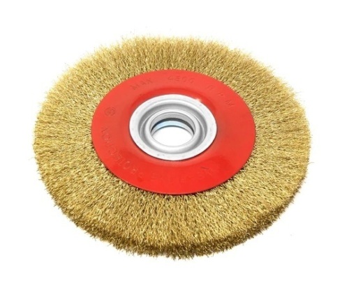 WEN 8-Inch by 3/4-Inch Crimped Steel Bench Wire Wheel w/ Arbor Adapters - Lot 464