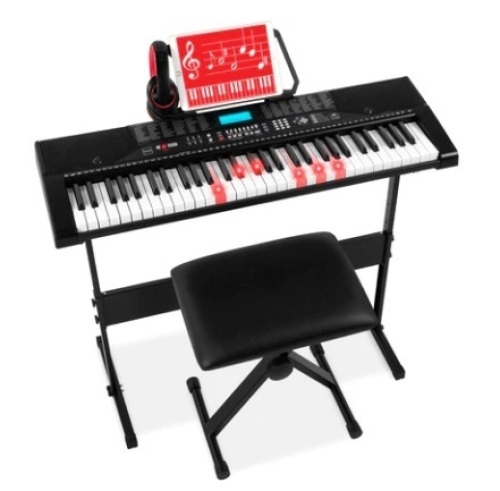 61-Key Beginners Electronic Keyboard Piano Set For Teenagers & Adults - Lot 481
