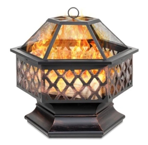 Hex-Shaped Outdoor Fire Pit - Lot 487