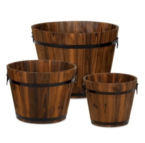 Set of 3 Bucket Garden Planters Set - Lot 488