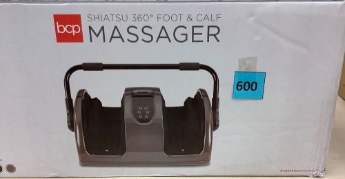 Reflexology Shiatsu Foot Massager w/ High-Intensity Rollers, Remote Control - Lot 600