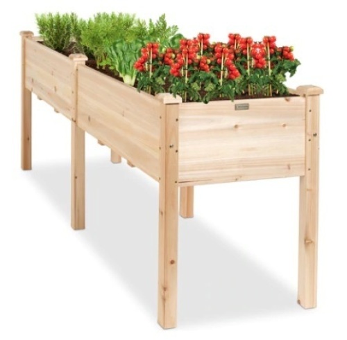 Elevated Wood Garden Planter, 72x24x30in - Lot 674