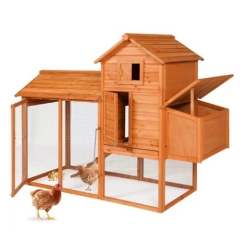 Multi-Level Wooden Chicken Coop, 80in - Lot 675