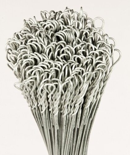Baling Wire 14 Foot Long 14 Gauge 250 Piece Bundle Single Loop Galvanized - Lot 3811